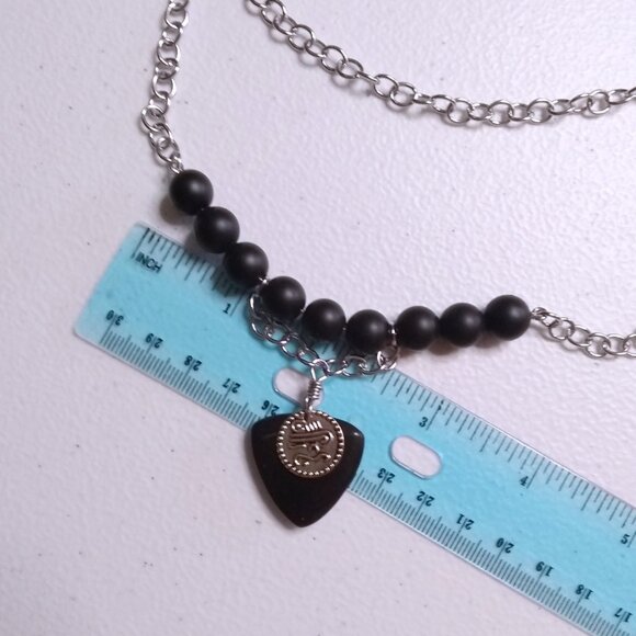 Sexy Seductive Business Casual Goth Grunge Domme | Black Jasper + Stone Necklace - Picture 7 of 7